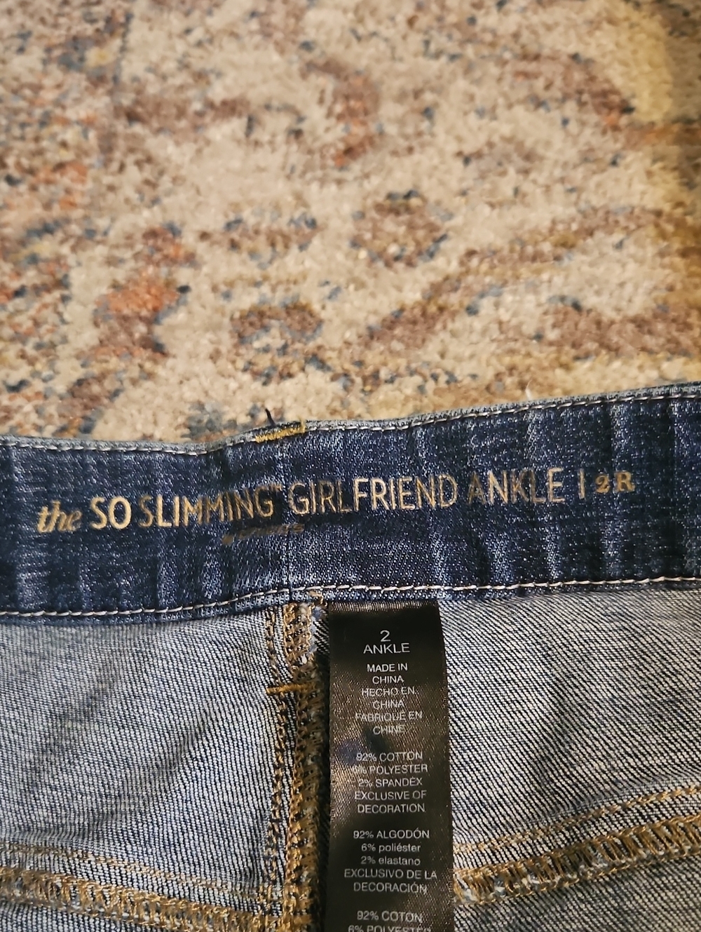 Chico's So Slimming Girlfriend Jeans Size 2 (US 12) Embroidered Boho Ankle - Picture 8 of 13
